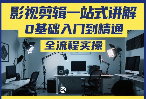 影视剪辑一站式讲解，0基础入门到精通，全流程实操-灼光资源宝库