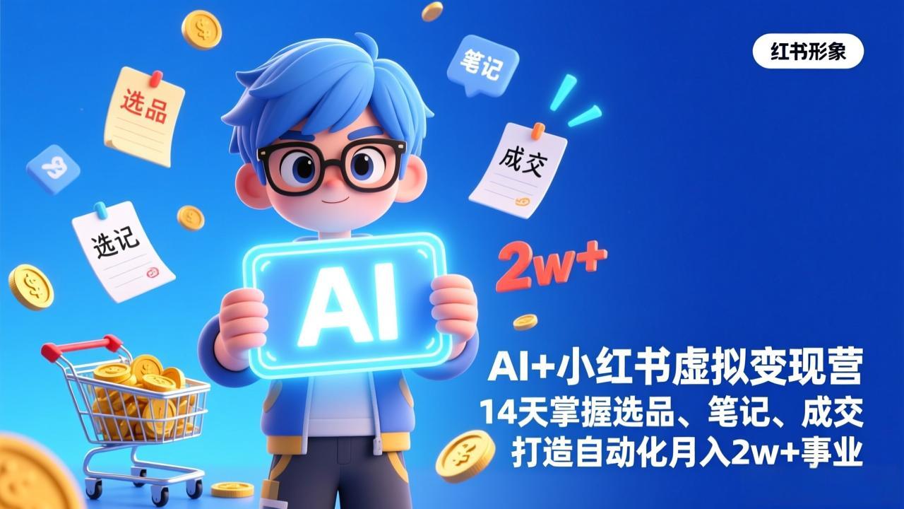 AI+小红书虚拟变现营(完结-灼光资源宝库