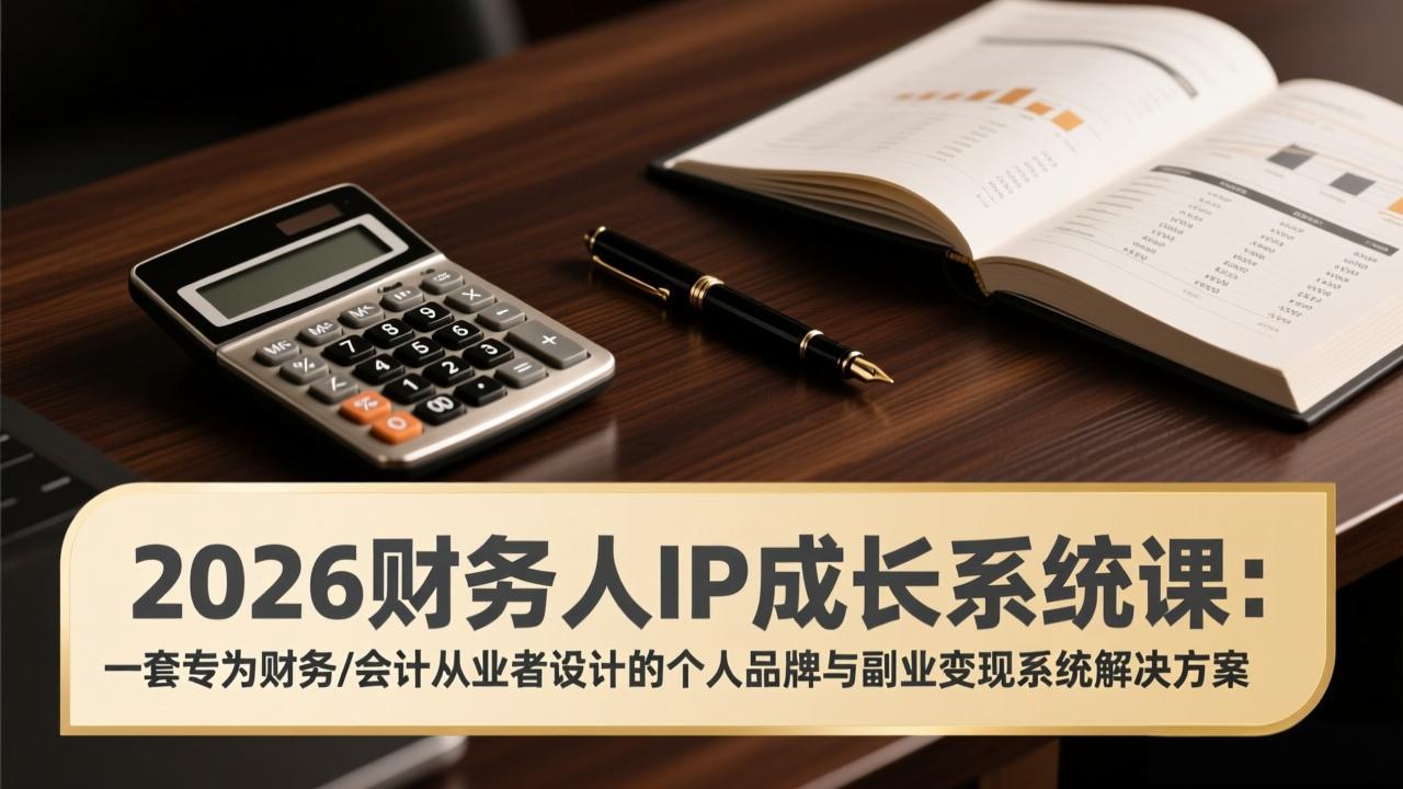 2026财务人IP成长系统课:一套专为财务/会计从业者设计的个人品牌与副业变现系统解决方案-灼光资源宝库