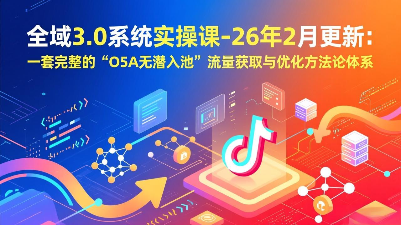 全域3.0系统实操课-26年2月更新：一套完整的“O5A无潜入池”流量获取与优化方法论体系-灼光资源宝库