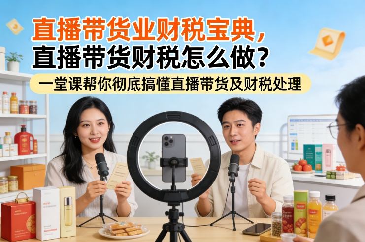 直播带货业财税宝典，直播带货财税怎么做？一堂课帮你彻底搞懂直播带货及财税处理-灼光资源宝库