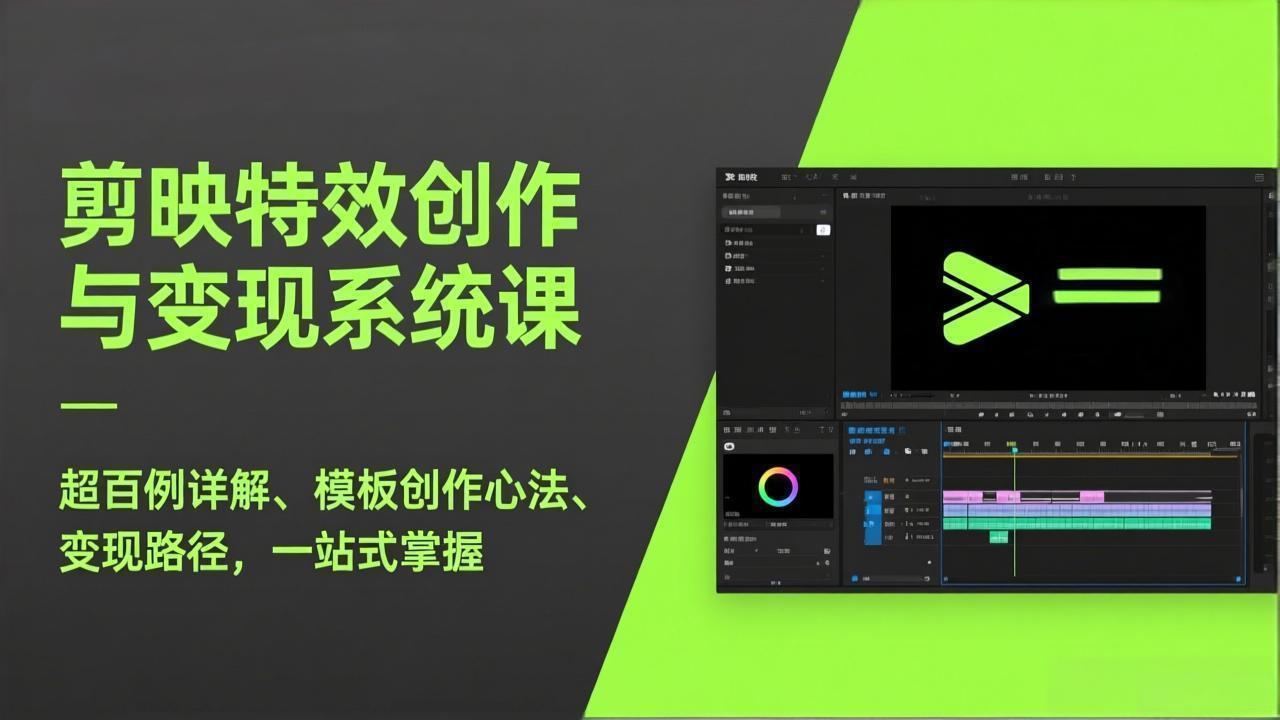 剪映特效创作与变现系统课，超百例详解、模板创作心法、变现路径，一站式掌握-灼光资源宝库