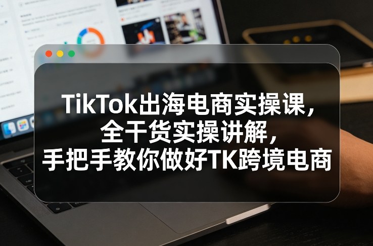 TikTok出海电商实操课，全干货实操讲解，手把手教你做好TK跨境电商-灼光资源宝库