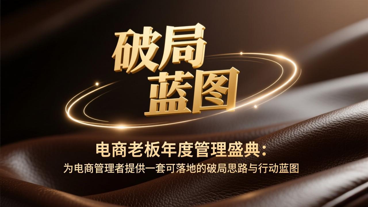 电商老板年度管理盛典：为电商管理者提供一套可落地的破局思路与行动蓝图-灼光资源宝库