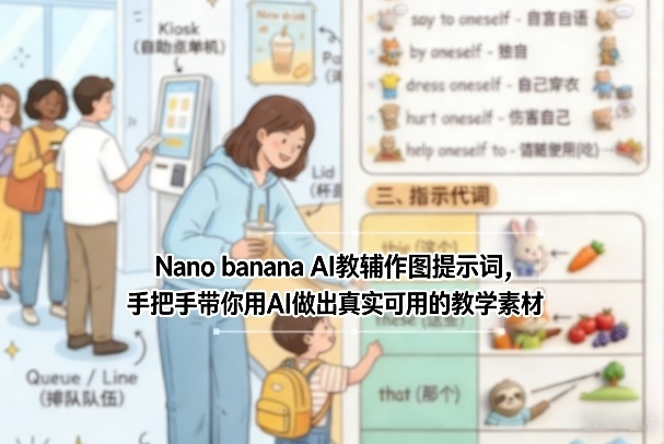 Nano banana AI教辅作图提示词，手把手带你用AI做出真实可用的教学素材-灼光资源宝库