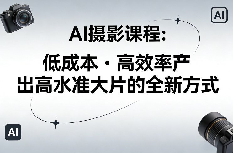 AI摄影课程，低成本高效率产出高水准大片的全新方式-灼光资源宝库