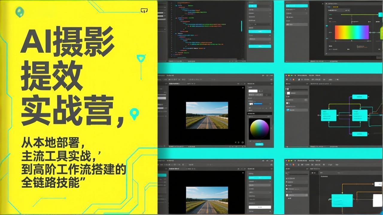 AI+摄影提效实战营，从本地部署，主流工具实战，到高阶工作流搭建的全链路技能-灼光资源宝库