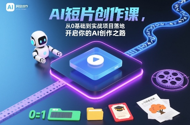 AI短片创作课,从0基础到实战项目落地,开启你的AI创作之路(更新)-灼光资源宝库