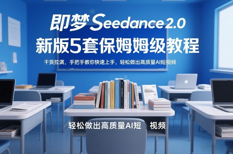即梦Seedance2.0新版5套保姆级教程，干货拉满，手把手教你快速上手，轻松做出高质量AI短视频-灼光资源宝库