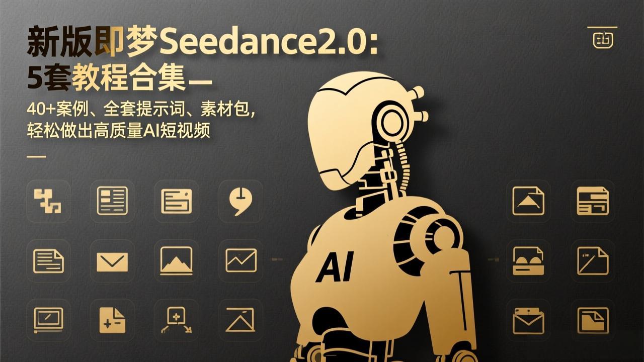 新版即梦Seedance2.0：5套教程合集，40+案例、全套提示词、素材包，轻松做出高质量AI短视频-灼光资源宝库