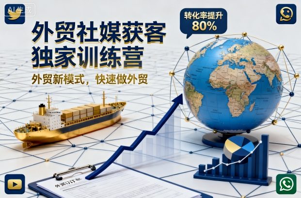 外贸社媒获客独家训练营,外贸新模式,快速做外贸(更新26年2月)-灼光资源宝库
