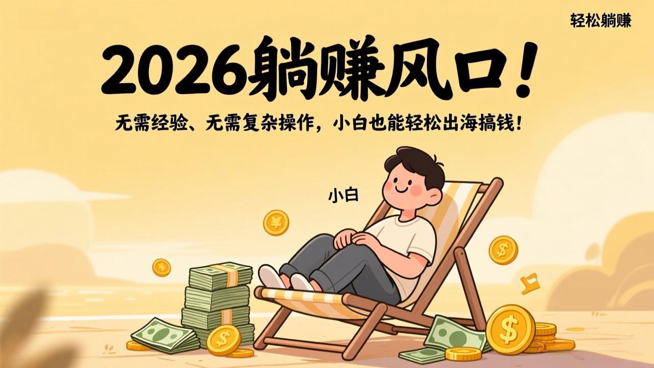 2026躺赚风口!无需经验、无需复杂操作,小白也能轻松出海搞钱!-蘑菇资源宝库