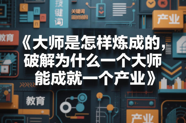大师是怎样炼成的，破解为什么一个大师，能成就一个产业【电子书】-灼光资源宝库