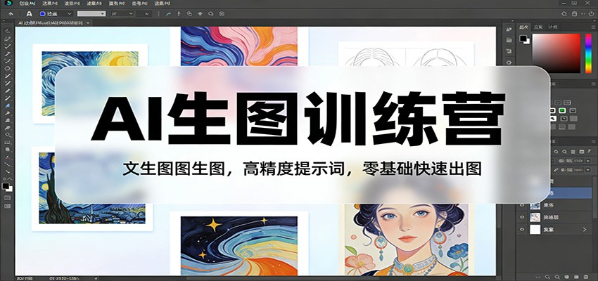 AI生图训练营：文生图图生图，高精度提示词，零基础快速出图-灼光资源宝库