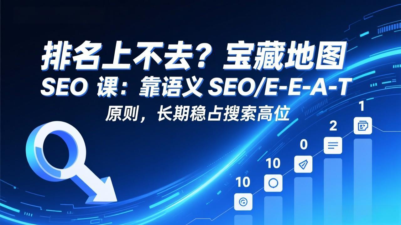 排名上不去？宝藏地图 SEO 课：靠语义 SEO+E-E-A-T 原则，长期稳占搜索高位-灼光资源宝库