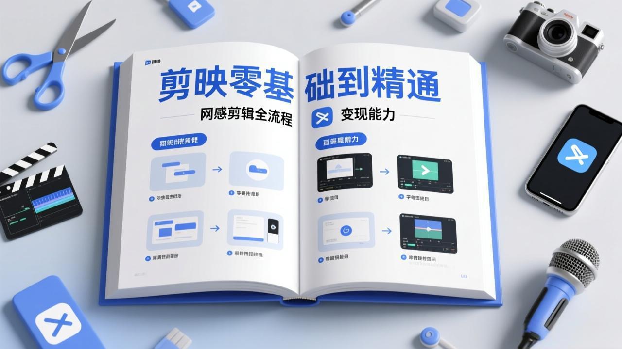 剪映零基础也能快速上手，从入门到精通掌握网感剪辑全流程，掌握能直接变现的剪辑能力-灼光资源宝库