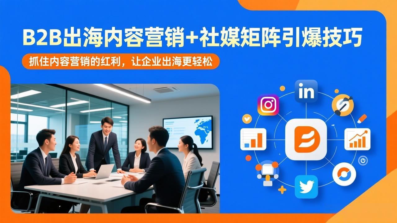 B2B出海内容营销+社媒矩阵引爆技巧：抓住内容营销的红利，让企业出海更轻松-灼光资源宝库