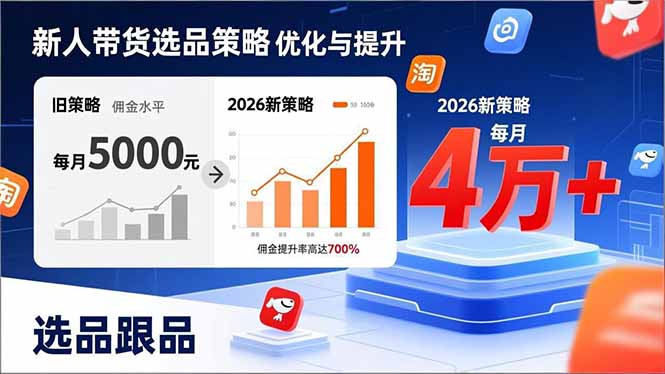 新人带货别瞎选品！这套2026全新选品跟品策略，让我的佣金从0做到每月4万+-灼光资源宝库
