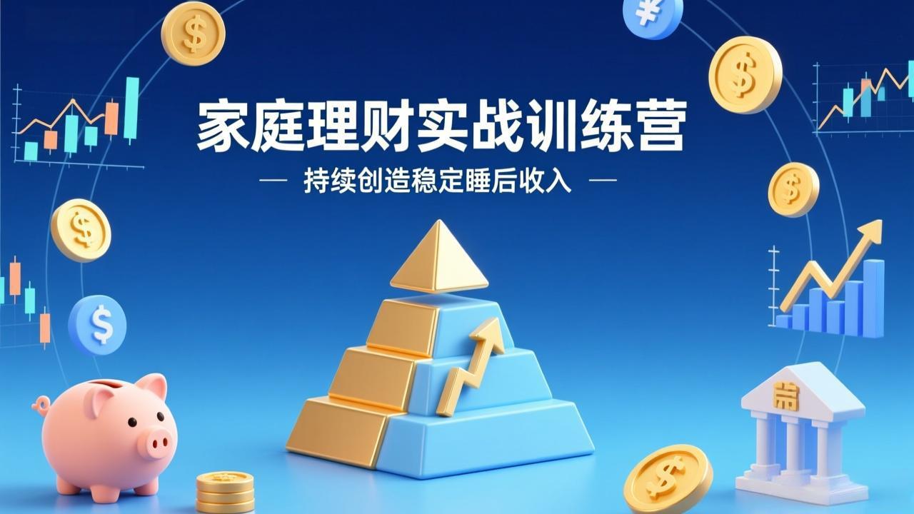 家庭理财实战训练营：从0到1建体系，三阶进阶层层递进，助你持续创造稳定睡后收入-灼光资源宝库