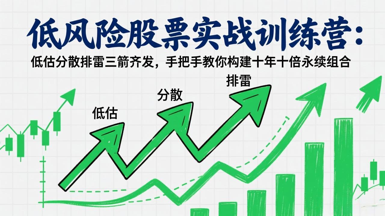 低风险股票实战训练营：低估分散排雷三箭齐发，手把手教你构建十年十倍永续组合-蘑菇资源宝库