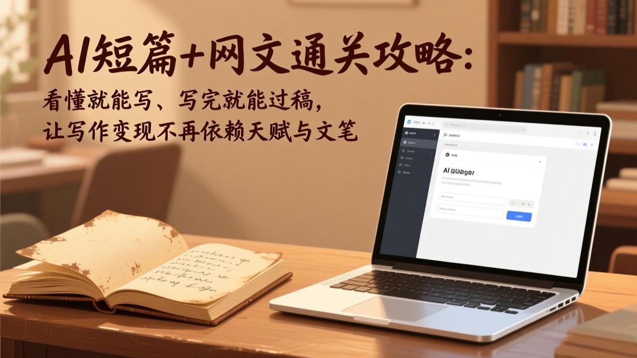 AI短篇+网文通关攻略：看懂就能写、写完就能过稿，让写作变现不再依赖天赋与文笔-灼光资源宝库