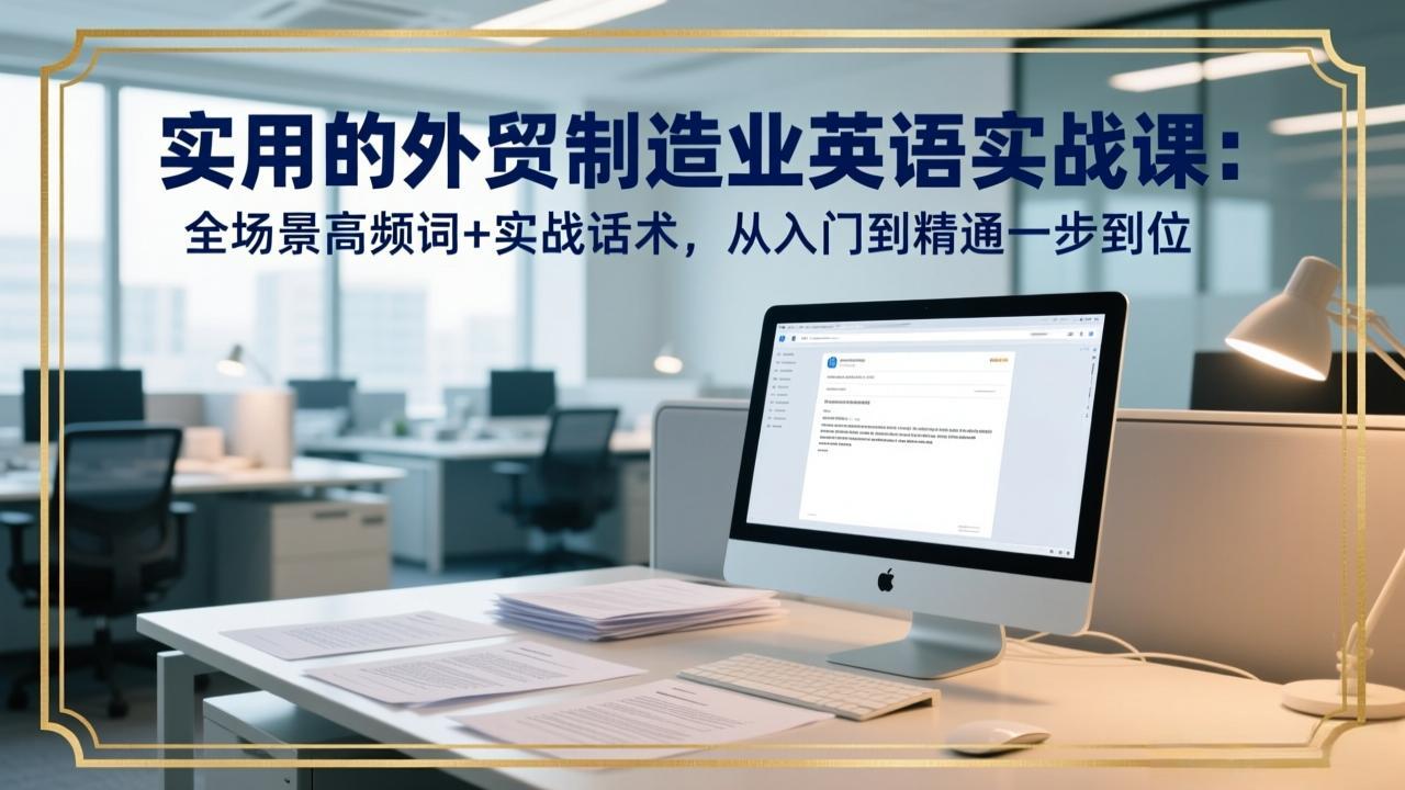 实用的外贸制造业英语实战课:全场景高频词+实战话术,从入门到精通一步到位-灼光资源宝库