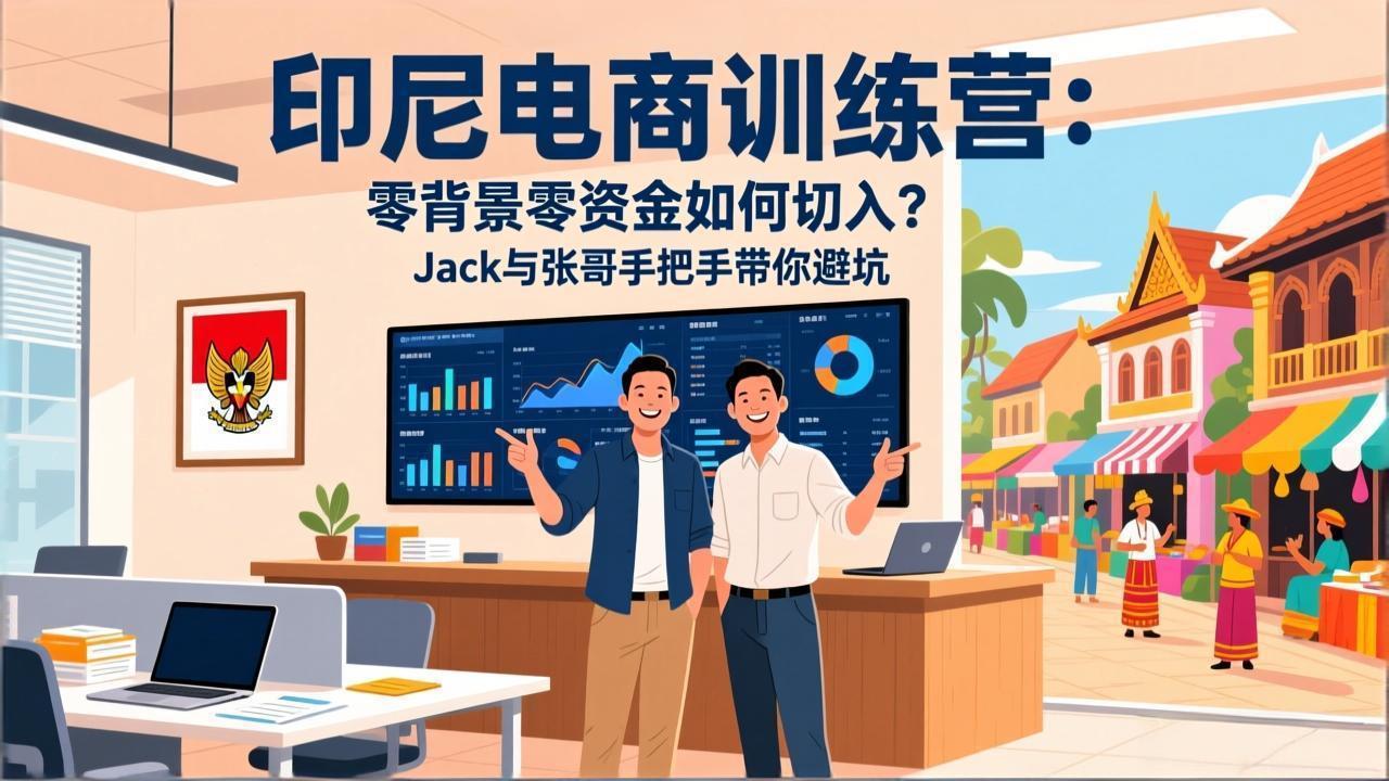 印尼电商训练营:零背景零资金如何切入?Jack与张哥手把手带你避坑-灼光资源宝库