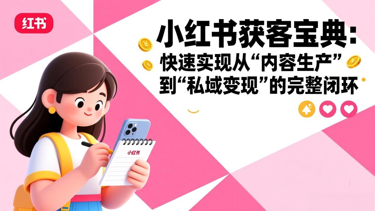 小红书获客宝典：快速实现从“内容生产”到“私域变现”的完整闭环-灼光资源宝库