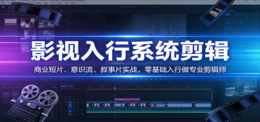 影视系统剪辑，商业短片、意识流、叙事片实战，零基础入行做专业剪辑师-灼光资源宝库