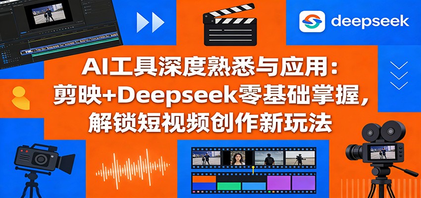 AI工具深度熟悉与应用：剪映+Deepseek零基础掌握，解锁短视频创作新玩法-灼光资源宝库