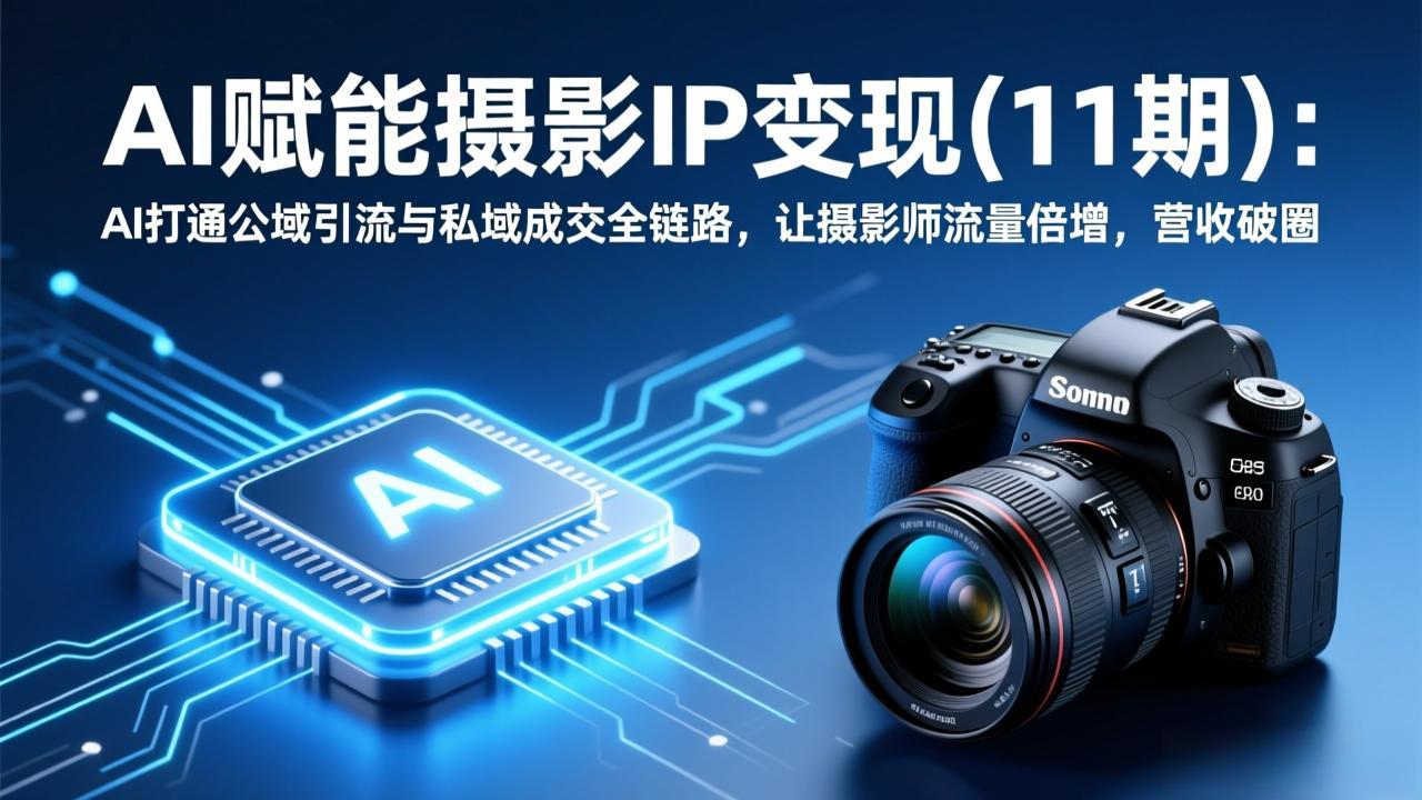 AI赋能摄影IP变现(11期-灼光资源宝库
