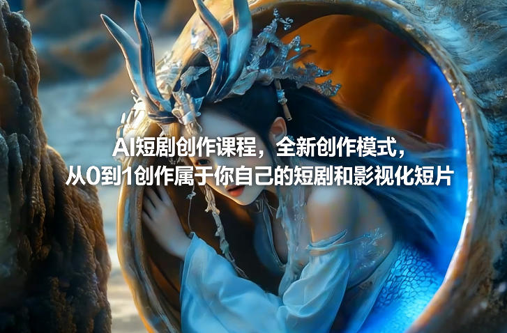 AI短剧创作课程，全新创作模式，从0到1创作属于你自己的短剧和影视化短片-灼光资源宝库