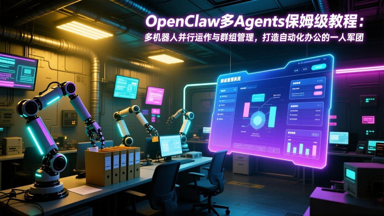 OpenClaw多Agents保姆级教程：多机器人并行运作与群组管理，打造自动化办公的一人军团-灼光资源宝库