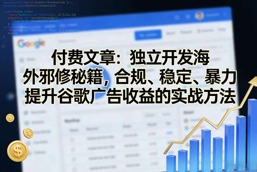 付费文章：独立开发海外邪修秘籍，合规、稳定、暴力提升谷歌广告收益的实战方法-灼光资源宝库
