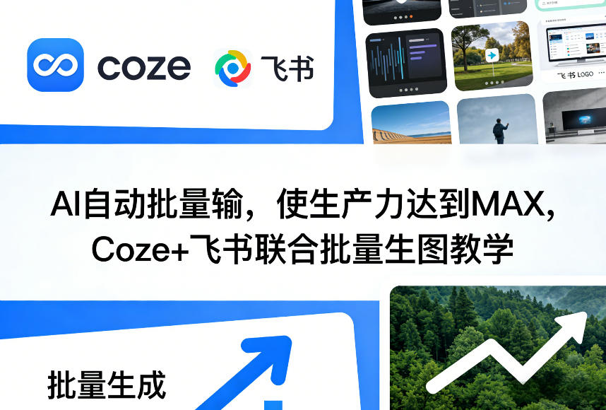 AI自动批量输，使生产力达到MAX，Coze+飞书联合批量生图教学-灼光资源宝库