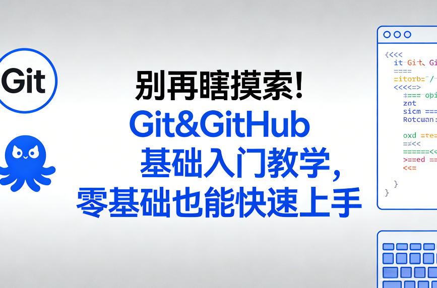 别再瞎摸索！Git&GitHub基础入门教学，零基础也能快速上手-灼光资源宝库