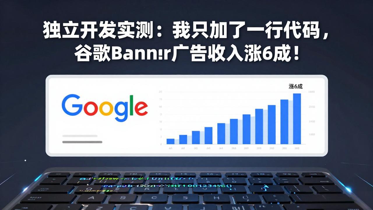 付费文章：独立开发实测：我只加了一行代码，谷歌Banner广告收入涨6成！-灼光资源宝库