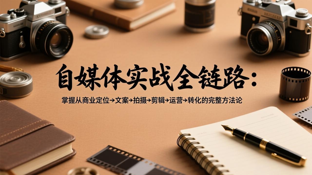 自媒体实战全链路：掌握从商业定位→文案→拍摄→剪辑→运营→转化的完整方法论-灼光资源宝库
