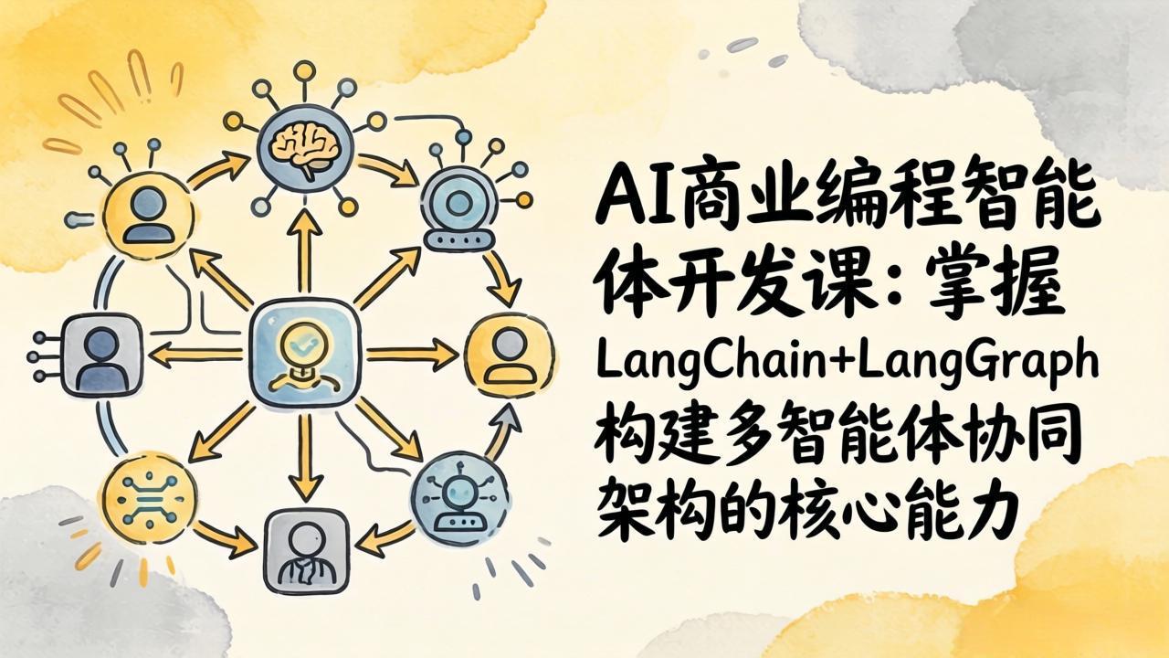 AI商业编程智能体开发课：掌握LangChain+LangGraph构建多智能体协同架构的核心能力-灼光资源宝库