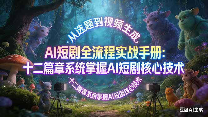 AI 短剧全流程实战手册：从选题到视频生成，十二篇章系统掌握 AI 短剧核心技术-灼光资源宝库
