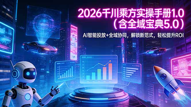 2026 千川乘方实操手册 1.0(含全域宝典 5.0-灼光资源宝库