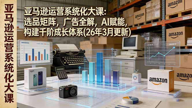 亚马逊运营系统化大课:选品矩阵,广告全解,AI赋能,构建千阶成长体系(26年3月更新-灼光资源宝库