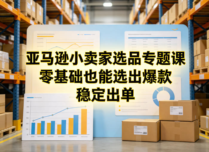 亚马逊小卖家选品专题课，零基础也能选出爆款，稳定出单-灼光资源宝库