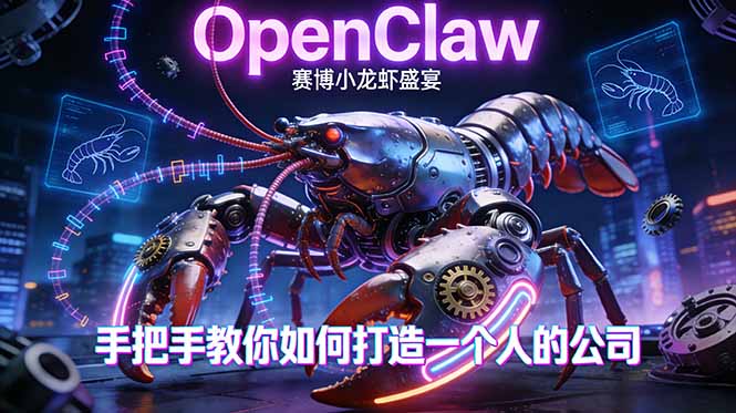 OpenClaw，小龙虾-从产品到爆款的成长之路，手把手教你如何打造一个人的公司-蘑菇资源宝库