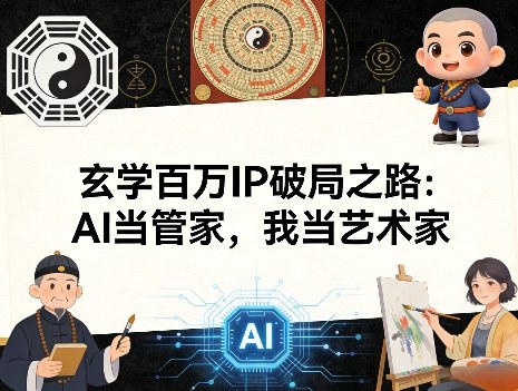 玄学百万IP破局之路：AI当管家，我当艺术家-灼光资源宝库