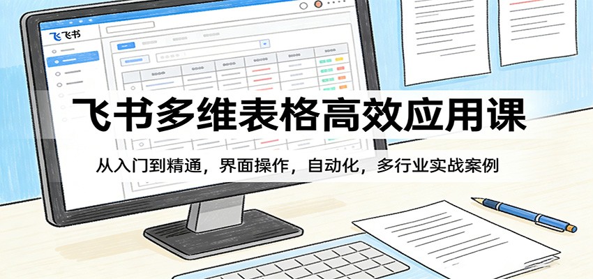 飞书多维表格高效应用课:从入门到精通,界面操作,自动化,多行业实战案例-灼光资源宝库