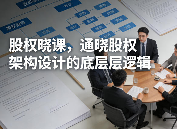股权晓课,通晓股权架构设计的底层逻辑-灼光资源宝库