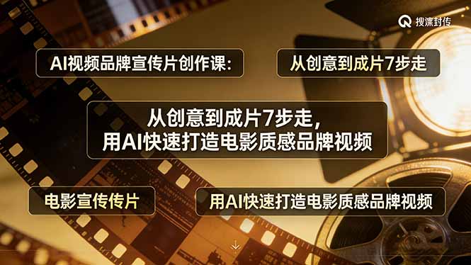 AI视频品牌宣传片创作课：从创意到成片7步走，用AI快速打造电影质感品牌视频-灼光资源宝库