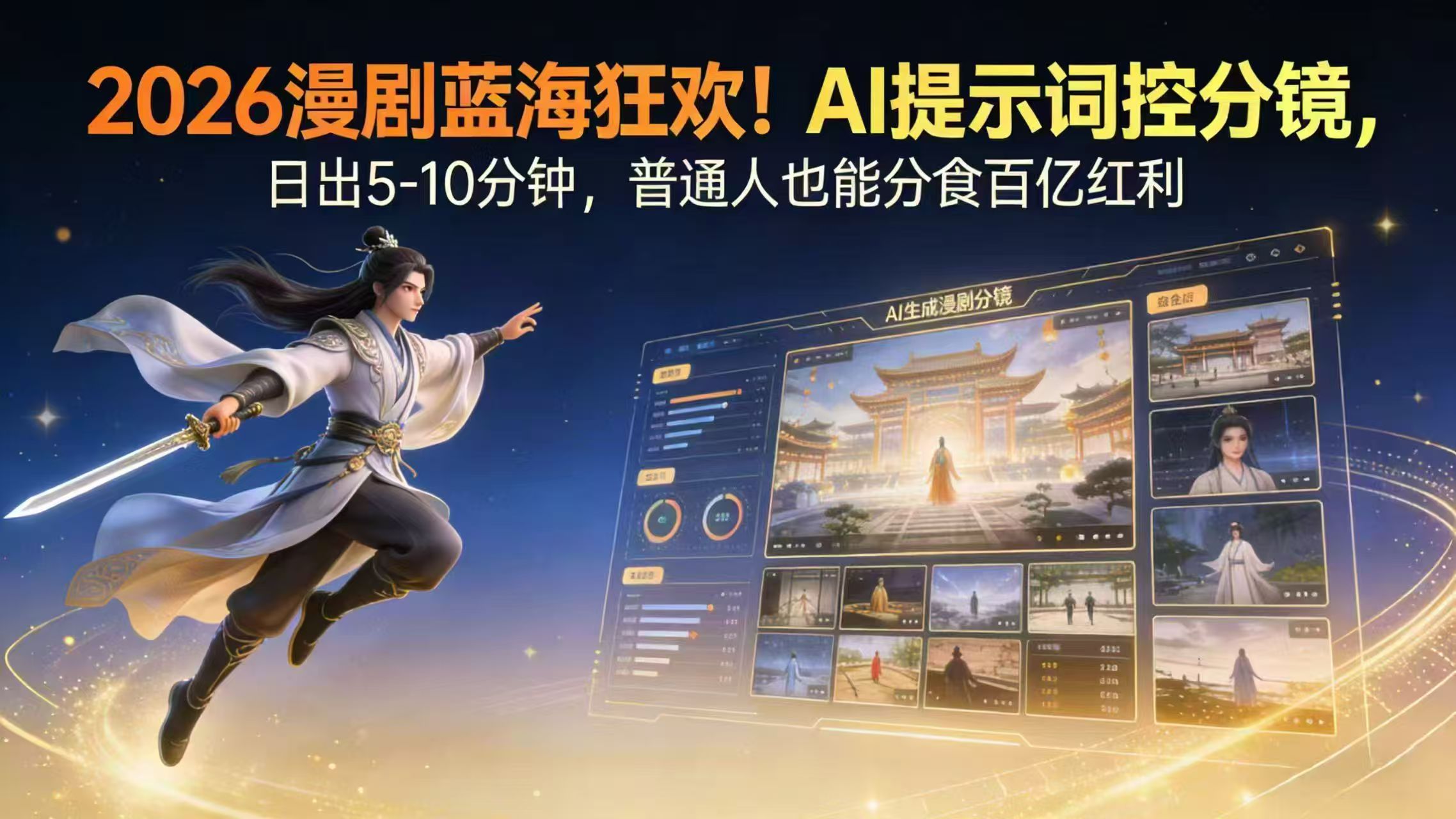2026漫剧红利实锤！ AI 提示词控分镜， 普通人也能轻松月入过万-灼光资源宝库