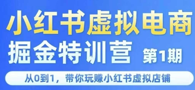 小红书虚拟电商掘金特训营第1期，从0到1，带你玩转小红书虚拟店铺-灼光资源宝库